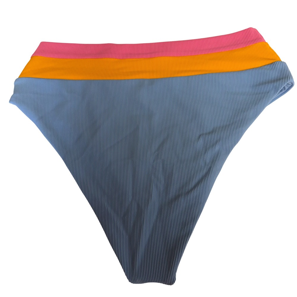 Beach‎ Riot Heidi Bikini Bottom in Daydreamer Size L NEW High Waist Ribbed - Picture 2 of 7